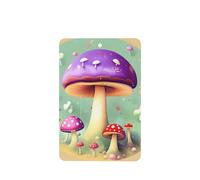 Phayah Purple Dream Mushroom Pattern Lavender Scent Car Aroma Rectangle Hanging Fragrance Tablet Car Interior Fragrance Freshener 4p