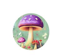 Phayah Purple Dream Mushroom Pattern Lavender Scent Car Aroma Round Shape Hanging Fragrance Tablet Car Interior Fragrance Freshener 4p