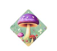 Phayah Purple Dream Mushroom Pattern Lavender Scent Car Aroma Square Hanging Fragrance Tablet Car Interior Fragrance Freshener 4p