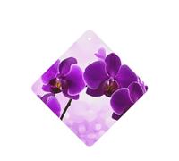 Phayah Purple Flower Pattern Lavender Scent Car Air Freshener Square Card Hanging Hanging Scented Card 6 Pcs For Cars Closet Drawer Eliminate