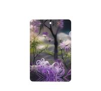 Phayah Purple Flowers In Bloom Pattern Lavender Scent Car Air Freshener Rectangle Card Hanging Hanging Scented Card 6 Pcs For Cars Closet Drawer