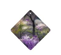 Phayah Purple Flowers In Bloom Pattern Lavender Scent Car Air Freshener Square Card Hanging Hanging Scented Card 6 Pcs For Cars Closet Drawer