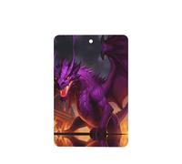Phayah Purple Inferno Dragon Pattern Lavender Scent Car Air Freshener Rectangle Card Hanging Hanging Scented Card 4 Pcs For Cars Closet Drawer