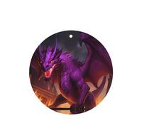 Phayah Purple Inferno Dragon Pattern Lavender Scent Car Air Freshener Round Shape Card Hanging Hanging Scented Card 6 Pcs For Cars Closet Drawer
