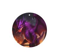 Phayah Purple Inferno Dragon Pattern Lavender Scent Car Air Freshener Round Shape Card Hanging Hanging Scented Card 4 Pcs For Cars Closet Drawer