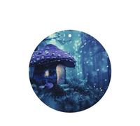 Phayah Purple Mushroom House Pattern Lavender Scent Car Air Freshener Round Shape Card Hanging Hanging Scented Card 4 Pcs For Cars Closet Drawer