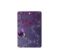 Phayah Purple Plum Butterfly Pattern Lavender Scent Car Air Freshener Rectangle Card Hanging Hanging Scented Card 6 Pcs For Cars Closet Drawer Eliminate