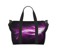 Phayah Purple Tail Feather Travel Duffel Bag Handbag Carry-On Luggage Bag Overnight Foldable Unisex Airline Travel Personal Items Bag