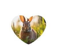Phayah Rabbit In The Grass Pattern Lavender Scent Car Aroma Heart Shape Hanging Fragrance Tablet Car Interior Fragrance Freshener 4p
