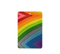 Phayah Rainbow Color Stripe Pattern Lavender Scent Car Air Freshener Rectangle Card Hanging Hanging Scented Card 6 Pcs For Cars Closet Drawer Eliminate