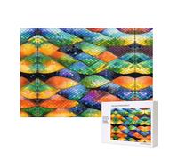 Phayah Rainbow Fish Scale Jigsaw Puzzles For Adults 300 Pieces.Home Decor Birthday Party For Men Women 15.7 X 11"