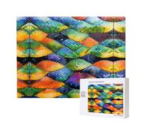 Phayah Rainbow Fish Scale Puzzles For Adults 500 Pieces For Home Decor Children'S Intelligence Development Toys 20.4 X 15"