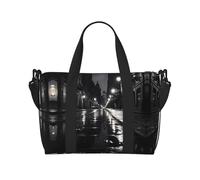 Phayah Rainy Day in The Street Travel Duffel Bag,Sports Tote Gym Bag,Shoulder Weekender Overnight Bag for Women
