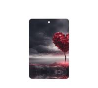 Phayah Rectangle Car Air Fresheners Cards 4 Pcs A Tree Of Love Pattern Auto Aromatherapy Tablets Hanging Scented Card - Lavender Scent