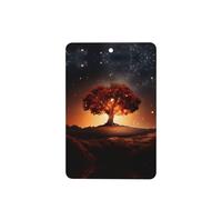 Phayah Rectangle Car Air Fresheners Cards 4 Pcs Ancient Tree In The Night Sky Pattern Auto Aromatherapy Tablets Hanging Scented Card - Lavender Scent
