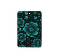Phayah Rectangle Car Air Fresheners Cards 4 Pcs Blue Hibiscus Flower Pattern Auto Aromatherapy Tablets Hanging Scented Card - Lavender Scent