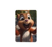 Phayah Rectangle Car Air Fresheners Cards 4 Pcs Cartoon Squirrel Pattern Auto Aromatherapy Tablets Hanging Scented Card - Lavender Scent