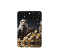 Phayah Rectangle Car Air Fresheners Cards 4 Pcs Champagne Flower Hawk Pattern Auto Aromatherapy Tablets Hanging Scented Card - Lavender Scent