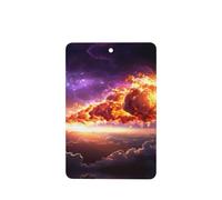 Phayah Rectangle Car Air Fresheners Cards 4 Pcs Comet In Space Pattern Auto Aromatherapy Tablets Hanging Scented Card - Lavender Scent