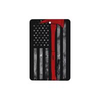 Phayah Rectangle Car Air Fresheners Cards 4 Pcs Firefighter Axe Red Line Flag Pattern Auto Aromatherapy Tablets Hanging Scented Card - Lavender Scent