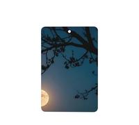 Phayah Rectangle Car Air Fresheners Cards 4 Pcs Full Moon High In The Sky Pattern Auto Aromatherapy Tablets Hanging Scented Card - Lavender Scent