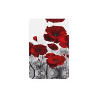 Phayah Rectangle Car Air Fresheners Cards 4 Pcs Red Poppy Flower Pattern Auto Aromatherapy Tablets Hanging Scented Card - Lavender Scent