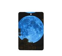 Phayah Rectangle Car Air Fresheners Cards 6 Pcs Blue Moon Pattern Auto Aromatherapy Tablets Hanging Scented Card - Lavender Scent