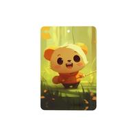 Phayah Rectangle Car Air Fresheners Cards 6 Pcs Cartoon Bear Pattern Auto Aromatherapy Tablets Hanging Scented Card - Lavender Scent