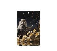 Phayah Rectangle Car Air Fresheners Cards 6 Pcs Champagne Flower Hawk Pattern Auto Aromatherapy Tablets Hanging Scented Card - Lavender Scent