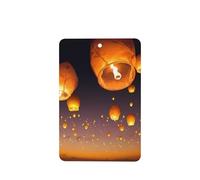 Phayah Rectangle Car Air Fresheners Cards 6 Pcs Chinese Flying Lanterns Pattern Aromatherapy Tablets Hanging Scented Card - Lavender Scent Eliminate Odor