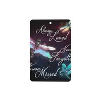 Phayah Rectangle Car Air Fresheners Cards 6 Pcs Colorful Dragonfly Pattern Aromatherapy Tablets Hanging Scented Card - Lavender Scent Eliminate Odor