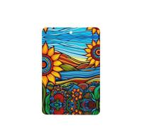 Phayah Rectangle Car Air Fresheners Cards 6 Pcs Colorful Sunflower Pattern Auto Aromatherapy Tablets Hanging Scented Card - Lavender Scent