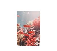 Phayah Rectangle Car Air Fresheners Cards 6 Pcs Coral Reef Fish School Pattern Auto Aromatherapy Tablets Hanging Scented Card - Lavender Scent