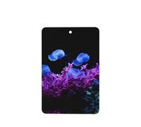 Phayah Rectangle Car Air Fresheners Cards 6 Pcs Coral Reef Jellyfish Pattern Auto Aromatherapy Tablets Hanging Scented Card - Lavender Scent