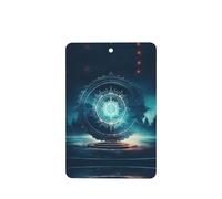 Phayah Rectangle Car Air Fresheners Cards 6 Pcs Dark Mandala Pattern Aromatherapy Tablets Hanging Scented Card - Lavender Scent Eliminate Odor