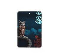 Phayah Rectangle Car Air Fresheners Cards 6 Pcs Dark Owl Pattern Aromatherapy Tablets Hanging Scented Card - Lavender Scent Eliminate Odor