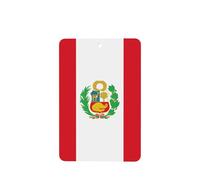 Phayah Rectangle Car Air Fresheners Cards 6 Pcs Flag Of Peru Pattern Auto Aromatherapy Tablets Hanging Scented Card - Lavender Scent