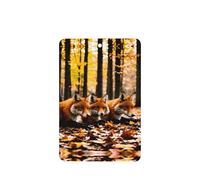 Phayah Rectangle Car Air Fresheners Cards 6 Pcs Fox In Fallen Leaves Pattern Auto Aromatherapy Tablets Hanging Scented Card - Lavender Scent