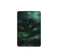 Phayah Rectangle Car Air Fresheners Cards 6 Pcs Green Feathered Serpent Pattern Auto Aromatherapy Tablets Hanging Scented Card - Lavender Scent