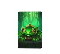Phayah Rectangle Car Air Fresheners Cards 6 Pcs Green Toad Pattern Auto Aromatherapy Tablets Hanging Scented Card - Lavender Scent