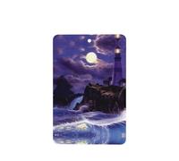 Phayah Rectangle Car Air Fresheners Cards 6 Pcs Moonlight Lighthouse Pattern Aromatherapy Tablets Hanging Scented Card - Lavender Scent Eliminate Odor