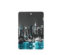 Phayah Rectangle Car Air Fresheners Cards 6 Pcs New York Paintings Pattern Aromatherapy Tablets Hanging Scented Card - Lavender Scent Eliminate Odor