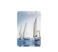 Phayah Rectangle Car Air Fresheners Cards 6 Pcs Ocean Sailing Pattern Aromatherapy Tablets Hanging Scented Card - Lavender Scent Eliminate Odor