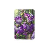Phayah Rectangle Car Air Fresheners Cards 6 Pcs Purple Chinchilla Pattern Auto Aromatherapy Tablets Hanging Scented Card - Lavender Scent