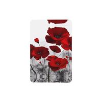 Phayah Rectangle Car Air Fresheners Cards 6 Pcs Red Poppy Flower Pattern Aromatherapy Tablets Hanging Scented Card - Lavender Scent Eliminate Odor