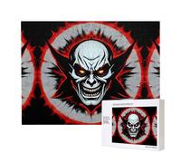 Phayah Red and Black Evil Ghost Jigsaw Puzzles for Adults 500 Pieces.Home Decor Birthday Party for Men Women 20.4 X 15