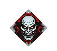 Phayah Red And Black Evil Ghost Pattern Lavender Scent Car Air Freshener Square Card Hanging Hanging Scented Card 6 Pcs For Cars Closet Drawer