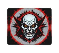 PHAYAH Red and Black Evil Ghost Pattern Mouse Pads, Portable Wireless Mouse Pad, Non-Slip Rubber Base Laptop Mousepad Smooth Surface for Office & Travel 7.9 X 9.5 in