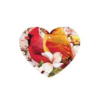 Phayah Red Bird Design Pattern Lavender Scent Car Air Freshener Heart Shape Card Hanging Hanging Scented Card 6 Pcs For Cars Closet Drawer Eliminate