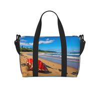 Phayah Red Conch By The Sea Travel Duffel Bag Handbag Carry-On Luggage Bag Overnight Foldable Unisex Airline Travel Personal Items Bag